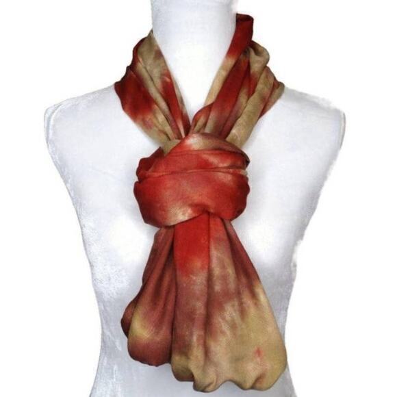 NEW Artisan Hand-Dyed‎ Scarf Infinity Wrap Galaxy Tie Dyed Print One Size - Picture 3 of 6
